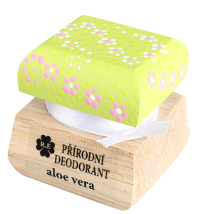 Přírodní krémový deodorant aloe vera s ručně malovaným víčkem 15 ml