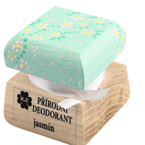 Přírodní krémový deodorant Jasmín s ručně malovaným víčkem 15 ml